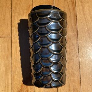 Starbucks iridescent mermaid siren ceramic travel mug 10oz pristine